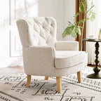 Fauteuil club Christopher Knight Home en boucle d'amande clouté