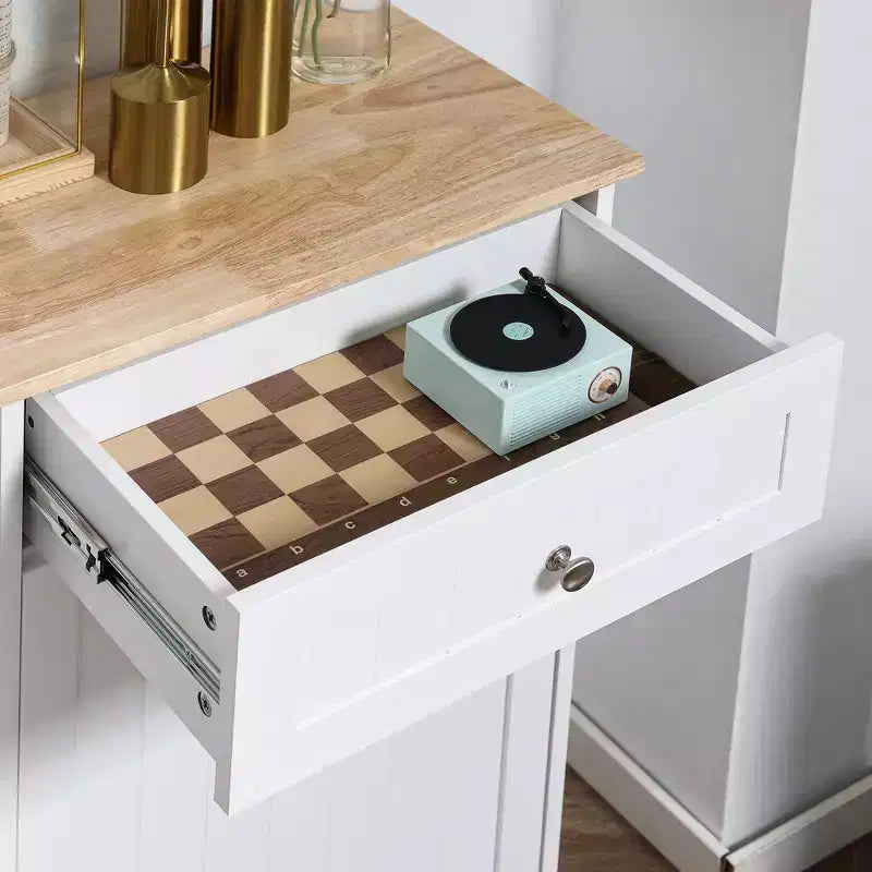 Meuble Poubelle Homcom avec Tiroir Meuble de Tri Sélectif Débout Support de Poubelle Cuisine
