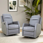 Fauteuil inclinable pivotant Esteban avec dossier capitonné (ensemble de 2) par HULALA HOME