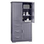 Armoire de rangement haute et large avec portes pour salle de bain/bureau