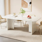 Grande table de salle à manger de 160 cm pour 4 à 6 personnes, table de cuisine rectangulaire moderne