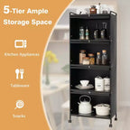 Meuble de cuisine Costway à 5 niveaux avec rangement, buffet mobile pour micro-ondes, portes basculantes, blanc/noir/gris/vert