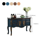 Console de rangement en bois de café avec tiroirs