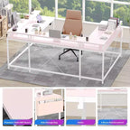 COZONY Bureau de jeu en forme de U/L 78", bureau d'ordinateur réversible avec prises de courant, lumières LED, support de moniteur et étagère de rangement, bureau d'angle pour le bureau à domicile