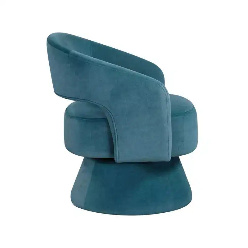 Fauteuil pivotant d'appoint de luxe moderne en velours GDFStudio Hudson