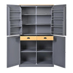 40,2x20x71,3 cm Grande armoire de cuisine sur pied avec 2 tiroirs, 2 étagères réglables et 8 compartiments de porte