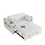 Canapé convertible 54 pouces avec lit gigogne, double assise, fonction relax
