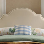 Tête de lit capitonnée en tissu réglable Grand lit/Très grand lit