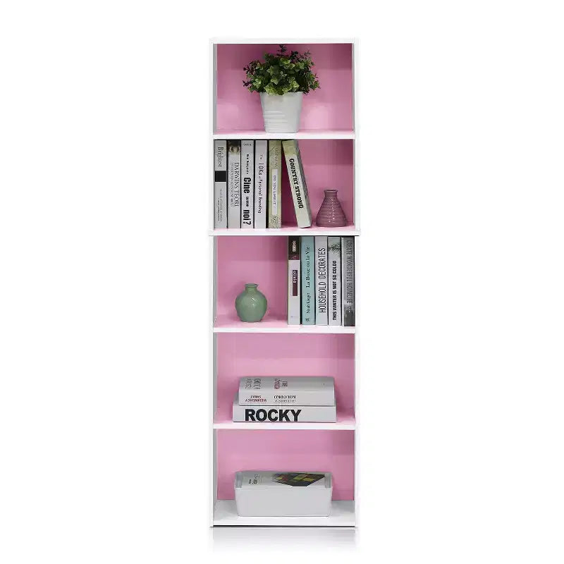 Furinno Étagère de rangement réversible 5 cubes pour livres, ouverte, horizontale ou verticale