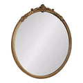 30" x 30" Marchon Framed Wall Mirror Gold - Kate & Laurel All Things Decor: Modern Round Decorative, No Assembly Required
