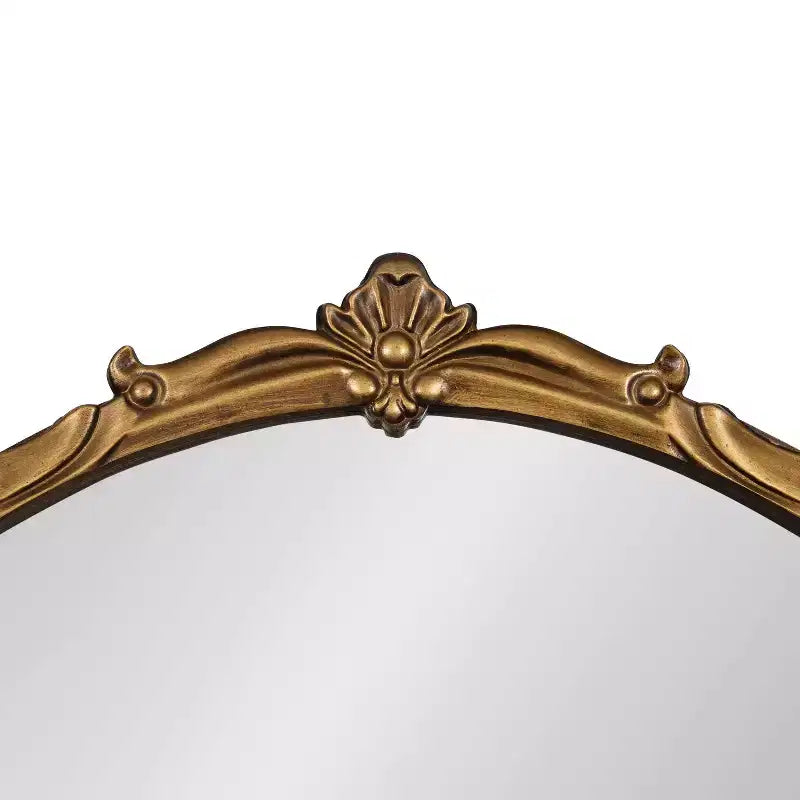 30" x 30" Round Framed Wall Mirror - Gold Antique Finish, No Assembly Required