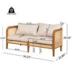 Christopher Knight Home Maciej Ensemble de 3 pièces d'extérieur en bois d'acacia rustique et rotin