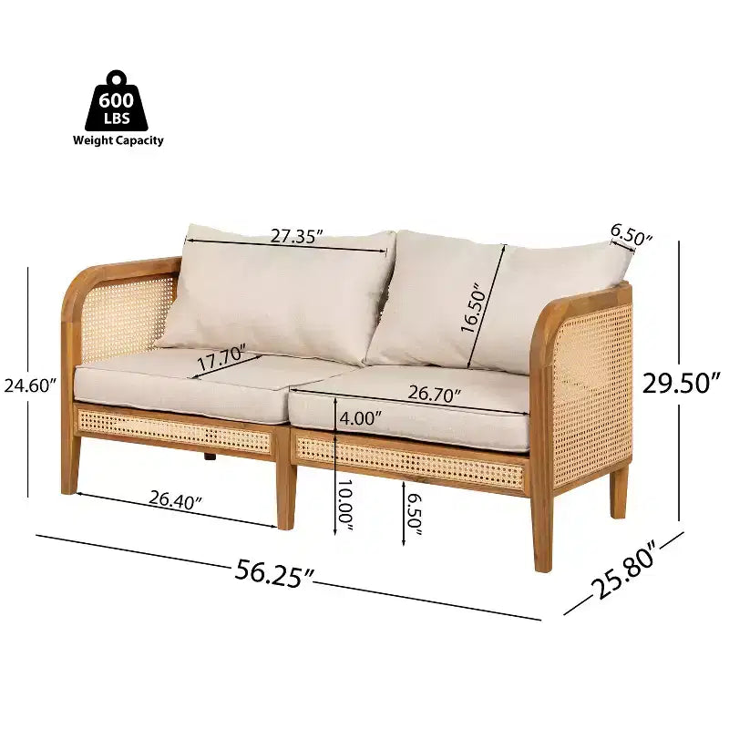 Christopher Knight Home Maciej Ensemble de 3 pièces d'extérieur en bois d'acacia rustique et rotin