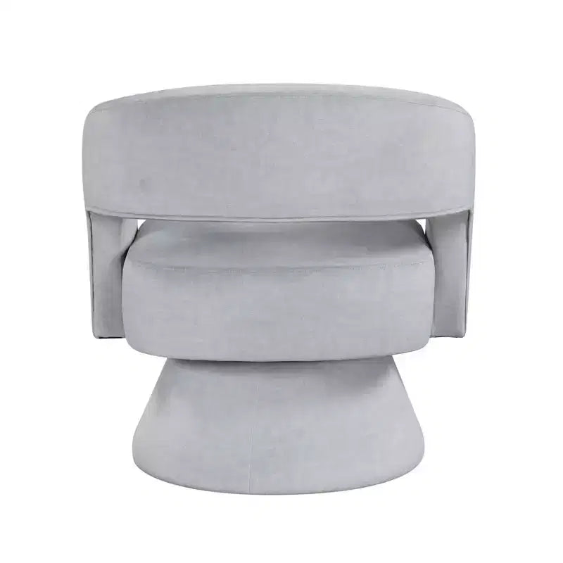 Fauteuil pivotant d'appoint de luxe moderne en velours GDFStudio Hudson