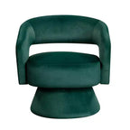 Fauteuil pivotant d'appoint de luxe moderne en velours GDFStudio Hudson