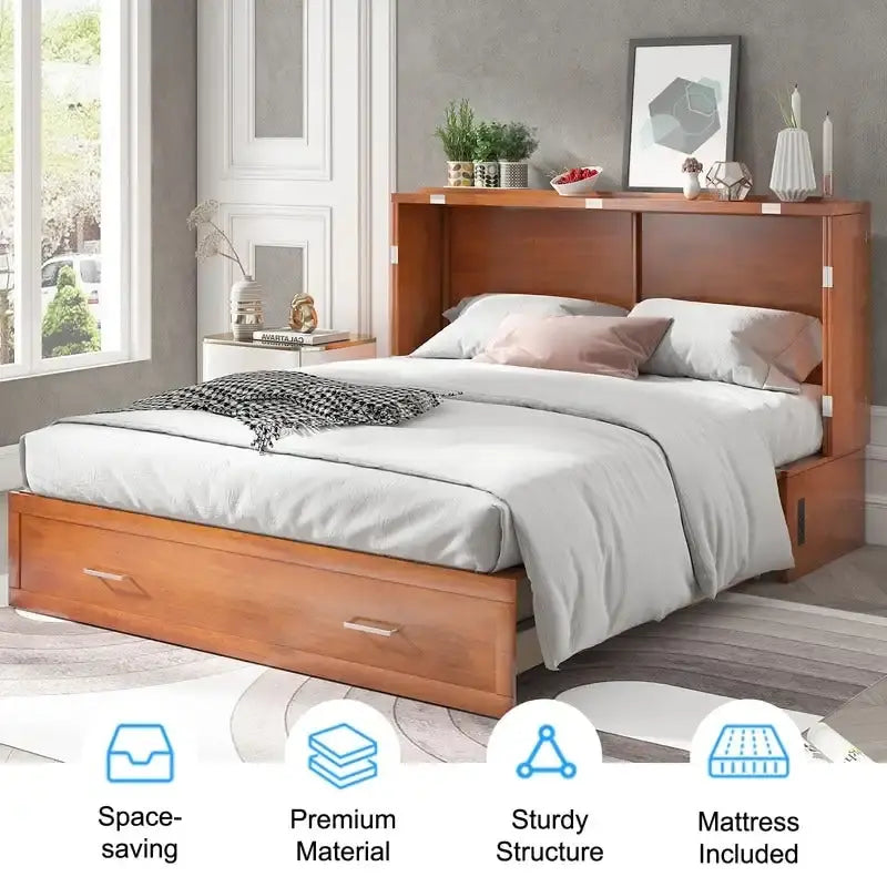Lit escamotable Mixoy Murphy avec matelas et tiroir