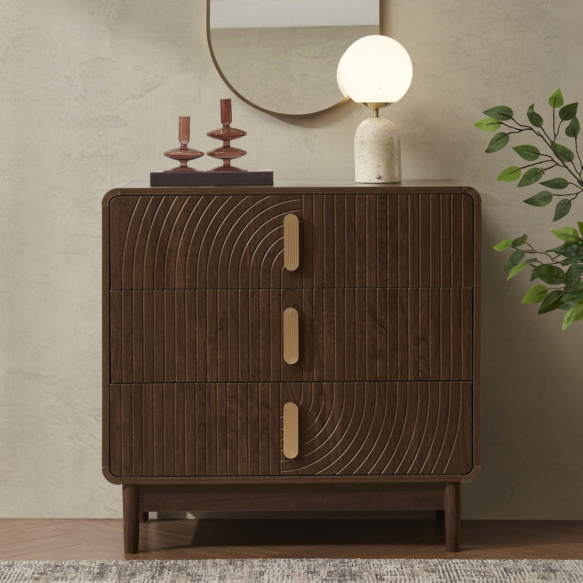 Commode 3 tiroirs – Noyer
