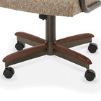 Chaises de salle à manger Chromcraft Douglas à roulettes, finition gris châtaigne (Lot de 2)
