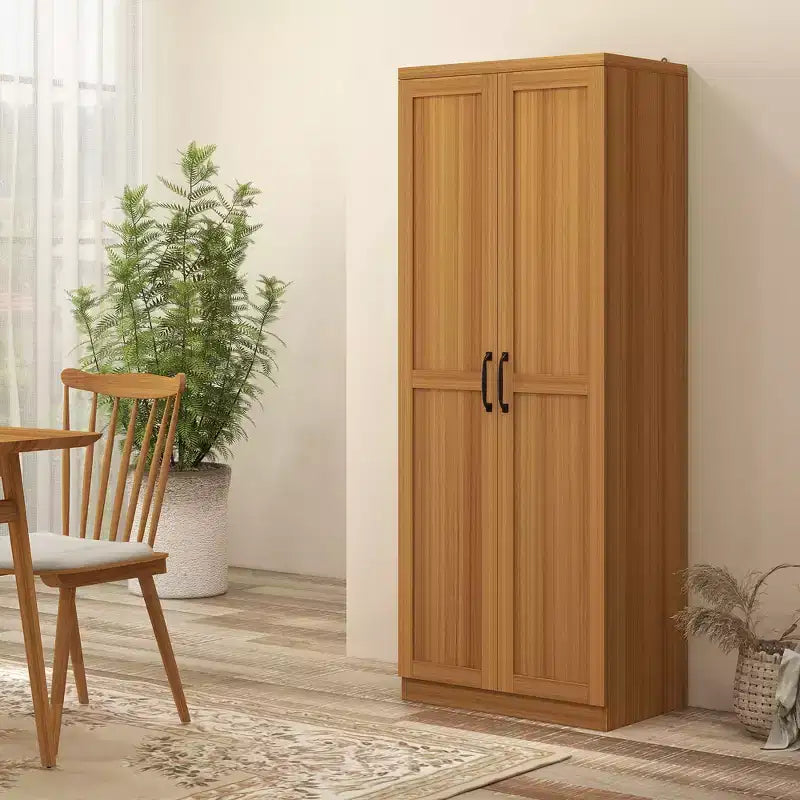 Garde-manger de cuisine 2 portes de 160 cm, meuble de rangement autoportant avec 5 étagères et 2 étagères réglables pour salle à manger