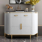 Buffet Glam Marble gris avec rangement