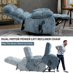Fauteuil inclinable électrique double moteur avec massage et chaleur pour personnes âgées, grands fauteuils inclinables simples "Lazy Boy" avec télécommande