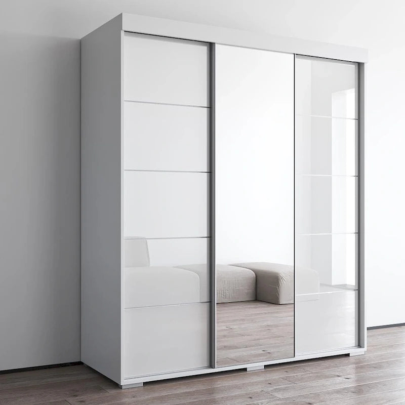 Armoire Aria moderne à 3 portes avec miroir