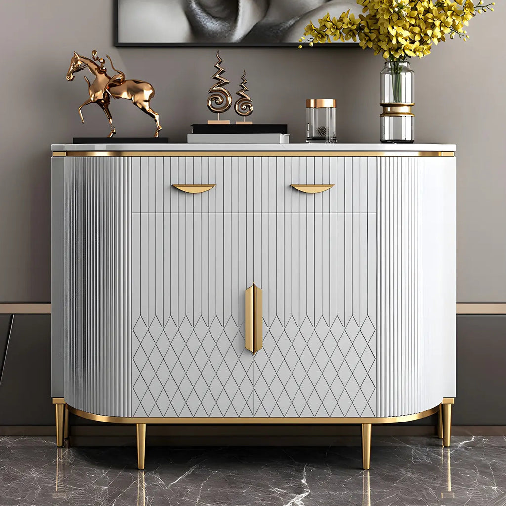 Buffet Glam Marble gris avec rangement