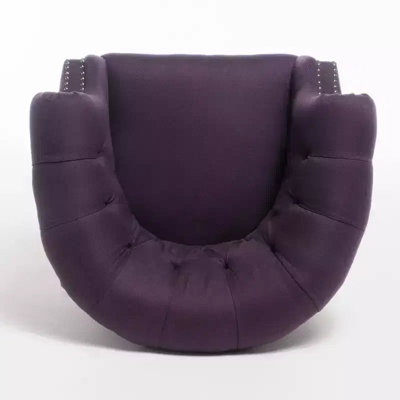 Fauteuil club contemporain capitonné avec clous de tapissier