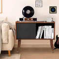 Record Player Stand with Charging Station & USB Ports – Holds 300 Albums, Vinyl Storage Cabinet