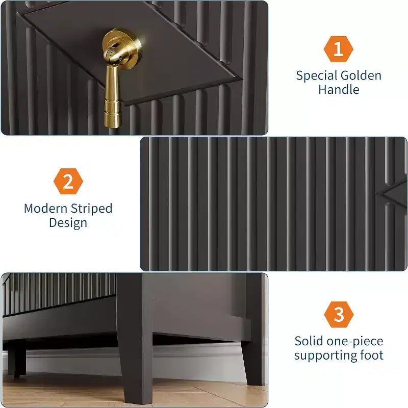 6-Drawer Chest of Drawers with Metal Handles, Wooden Storage Cabinet for Bedroom, Living Room, Hallway