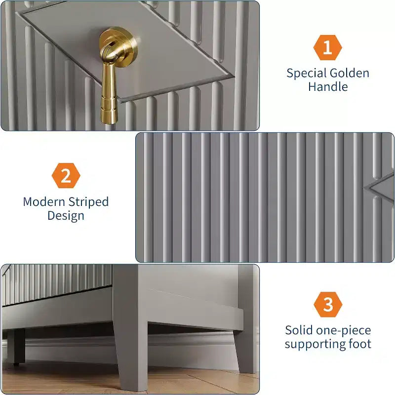 6-Drawer Chest of Drawers with Metal Handles, Wooden Storage Cabinet for Bedroom, Living Room, Hallway