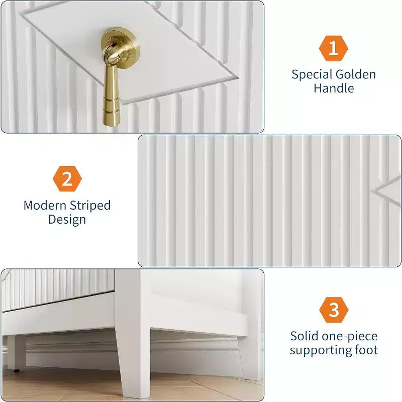 6-Drawer Chest of Drawers with Metal Handles, Wooden Storage Cabinet for Bedroom, Living Room, Hallway