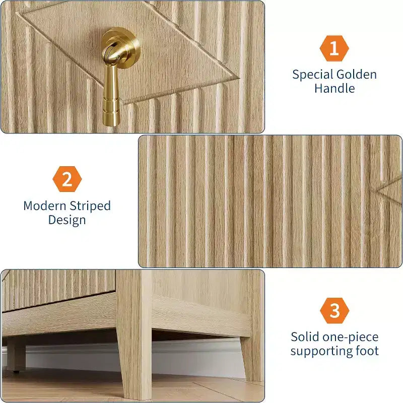 6-Drawer Chest of Drawers with Metal Handles, Wooden Storage Cabinet for Bedroom, Living Room, Hallway