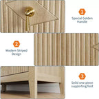 Commode 6 Tiroirs avec Poignées Métalliques, Meuble de Rangement en Bois pour Chambre à Coucher, Salon, Couloir