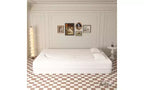 Canapé de sol moderne avec 2 oreillers, Canapé-lit convertible en tissu Teddy pour salon