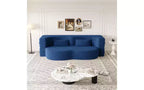 Canapé de sol moderne avec 2 oreillers, Canapé-lit convertible en tissu Teddy pour salon