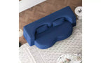 Canapé de sol moderne avec 2 oreillers, Canapé-lit convertible en tissu Teddy pour salon