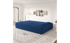 Canapé de sol moderne avec 2 oreillers, Canapé-lit convertible en tissu Teddy pour salon