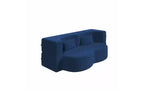 Canapé de sol moderne avec 2 oreillers, Canapé-lit convertible en tissu Teddy pour salon