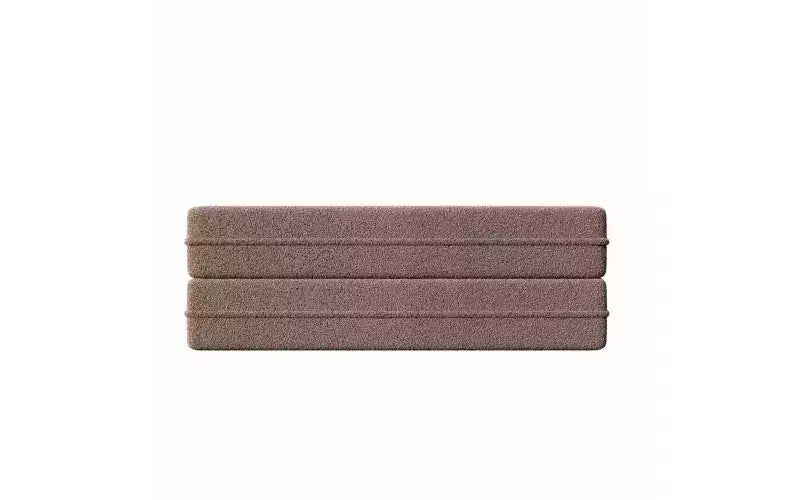 Modern Floor Sofa with 2 Pillows, Convertible Teddy Fabric Sleeper Sofa Bed for Living Room