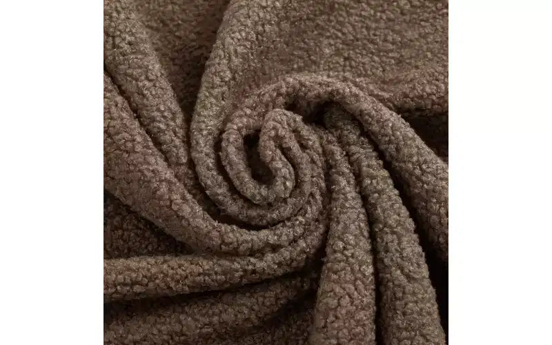 Modern Floor Sofa with 2 Pillows, Convertible Teddy Fabric Sleeper Sofa Bed for Living Room