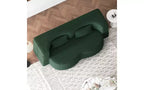 Canapé de sol moderne avec 2 oreillers, Canapé-lit convertible en tissu Teddy pour salon