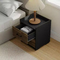 Modern 2-Drawer Nightstand Bedside End Side Table Brown