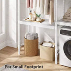 Comptoir de buanderie à 2 niveaux - Bois étanche avec rebords de 7 cm et patins antidérapants