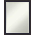Amanti Art Havana Black Bronze Petite Bevel Bathroom Wall Mirror 26.5 x 20.5 in.