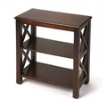 HomeRoots 25 Dark Brown Two Tier Standard Bookcase