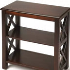 Bibliothèque standard à deux niveaux de 25" brun foncé