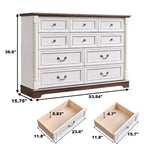 Console commode de ferme avec tiroirs – Commode en bois rustique pour chambre et salon