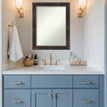 Antique Bronze Non-Beveled Wood Framed Bathroom Vanity Wall Mirror