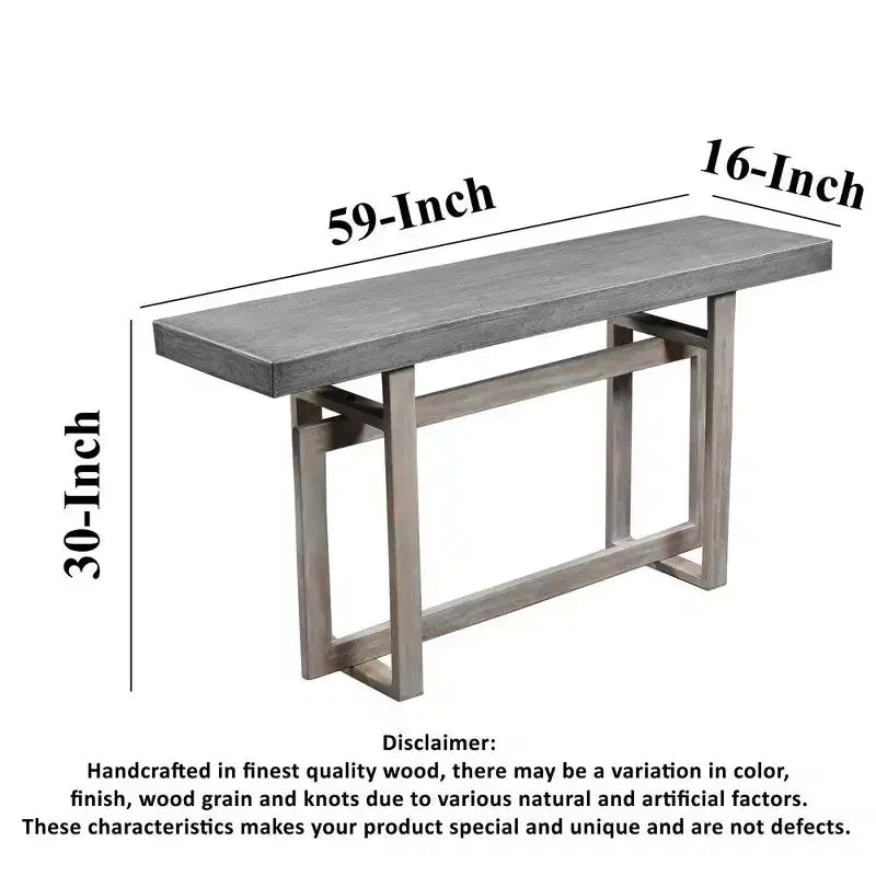 59 Inch Artisan Sideboard Console Table with Geometric Interlocked Base